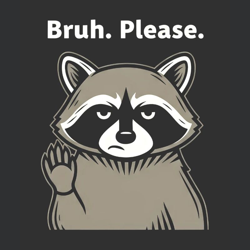 Bruh Please Waschbär Meme