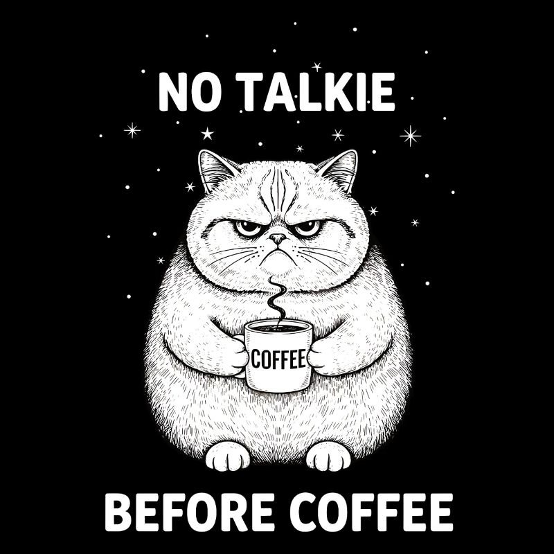 Pas de conversation devant un chat amateur de café
