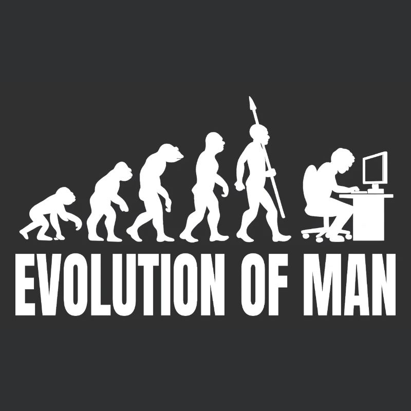 Programmer Computer Freak Evolution Retro