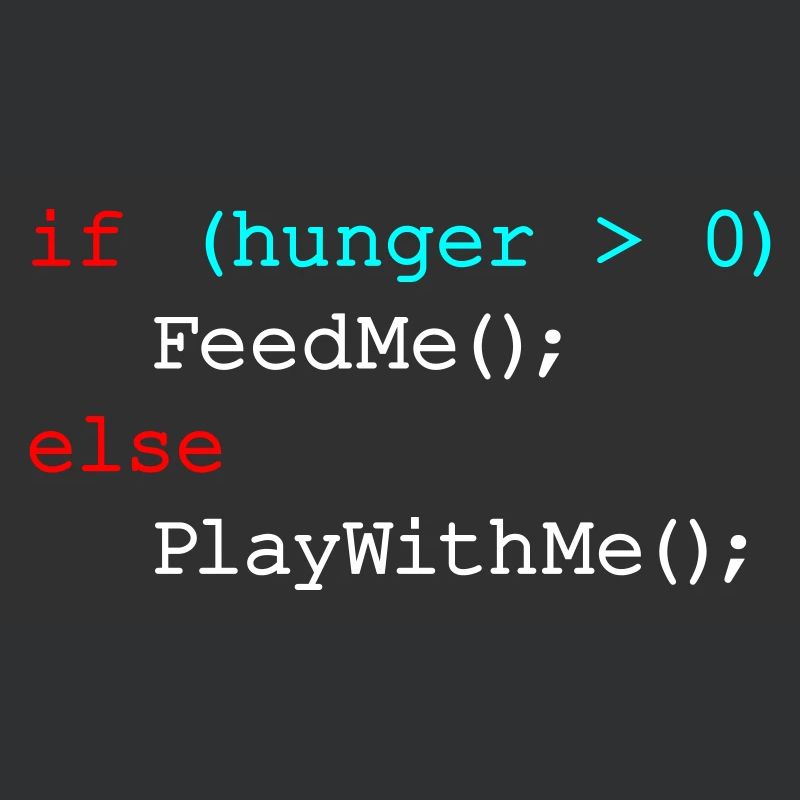 If hunger feed me else play with me - JavaScript