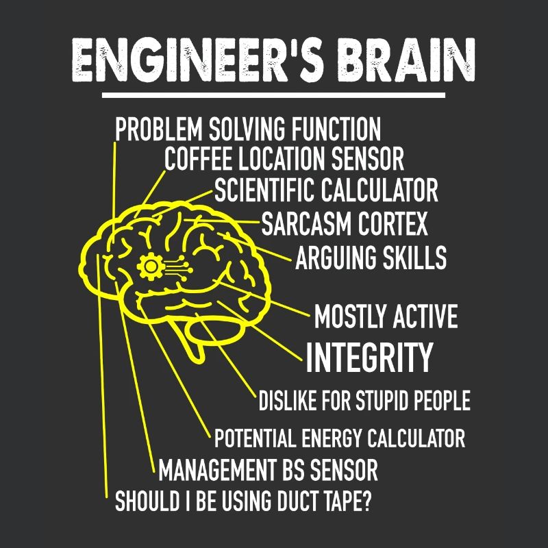 Future engineer's brain engineering student