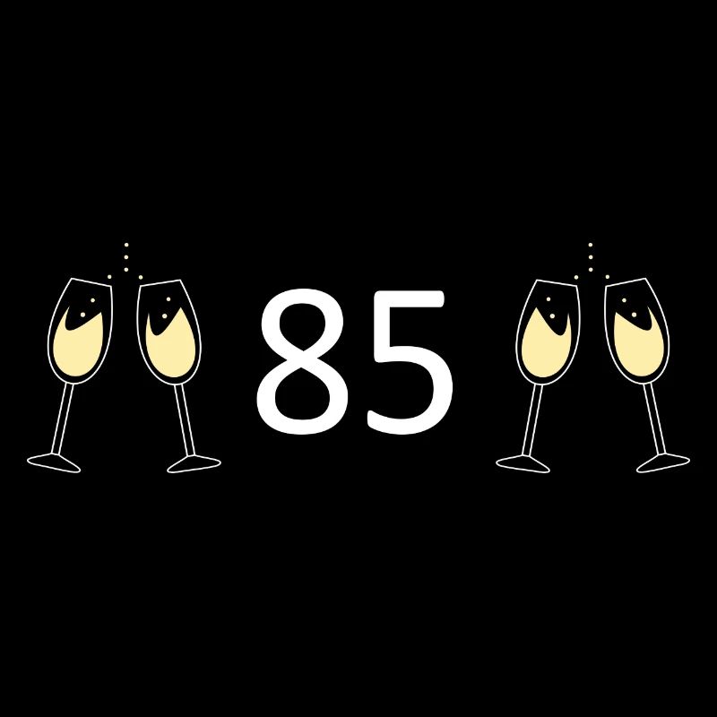 85e anniversaire 85 ans 85 Numéro 85 Blanc