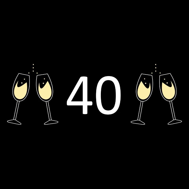 40e anniversaire 40 ans 40 numéro 40 blanc