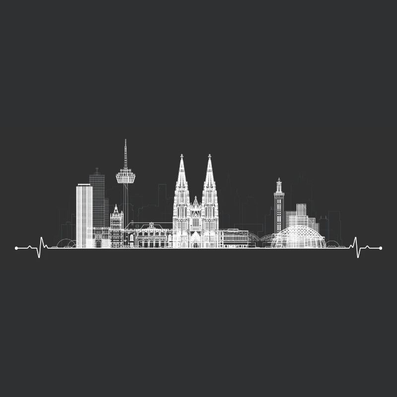Silhouette der Stadtsilhouette
