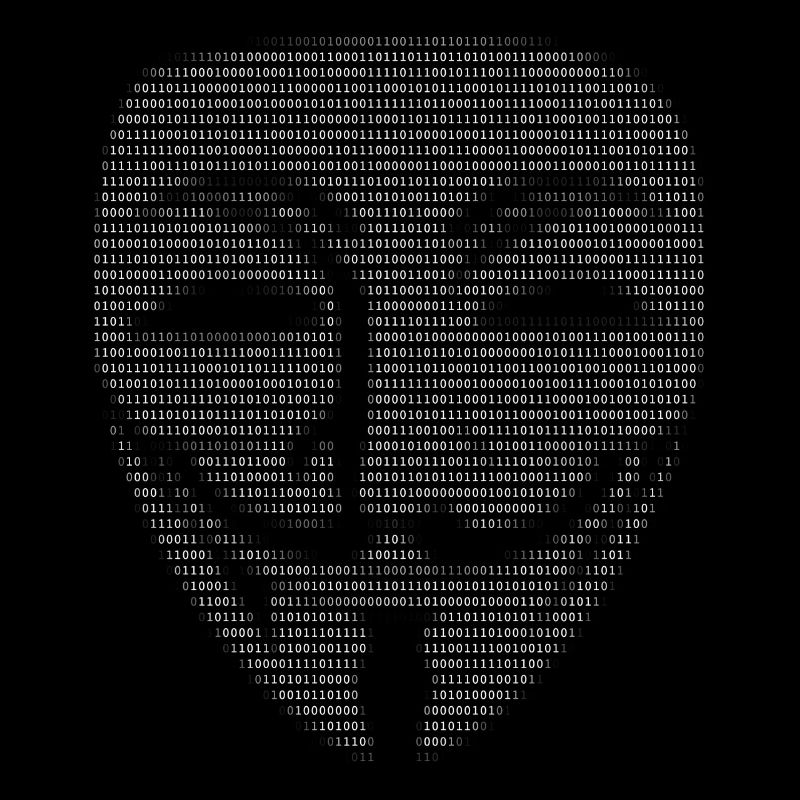 Guy Fawkes Maske Binary