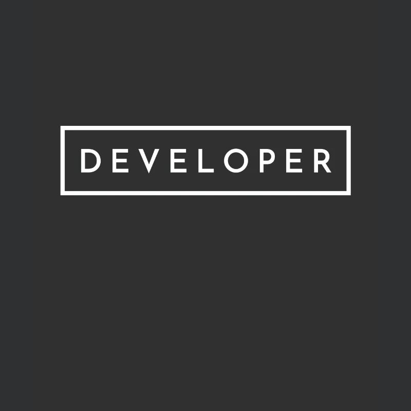 Developer motif: DEVELOPER in hipster frame white