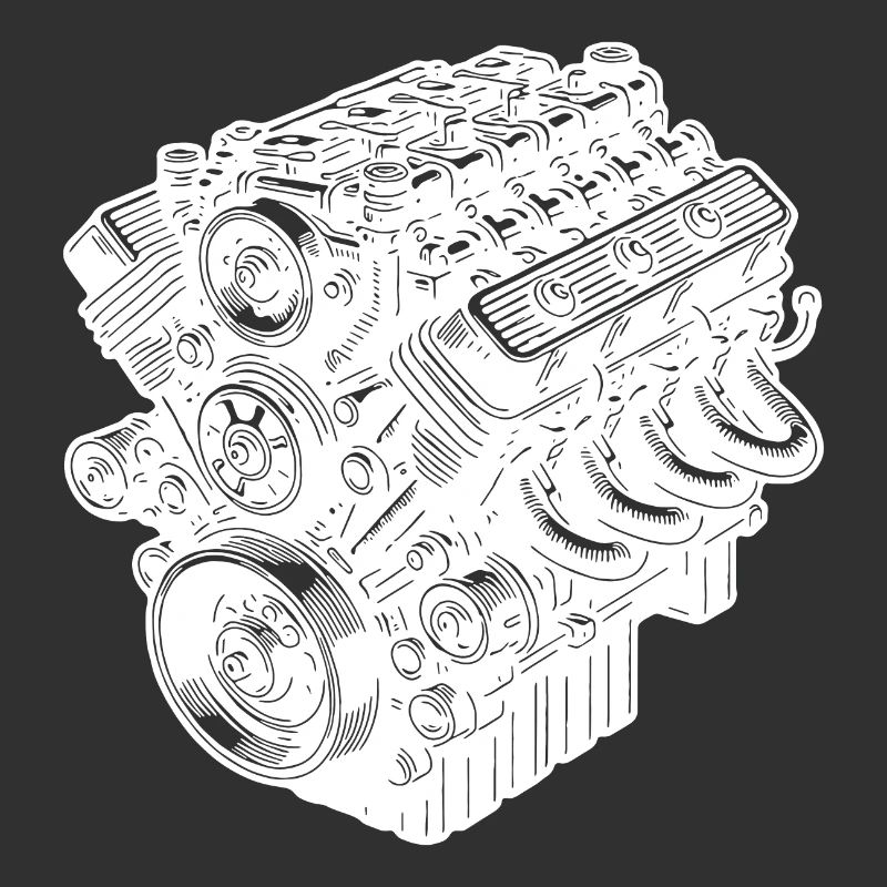 Engine Block Cylinder Fan Displacement Engine