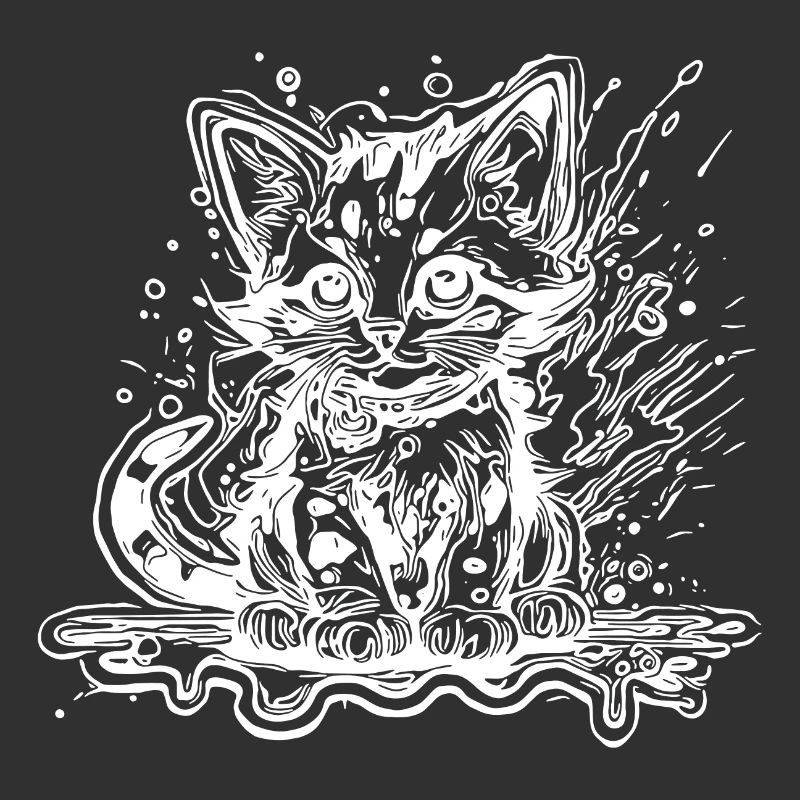 Mignon petit chat du chat poté dans le style graffiti