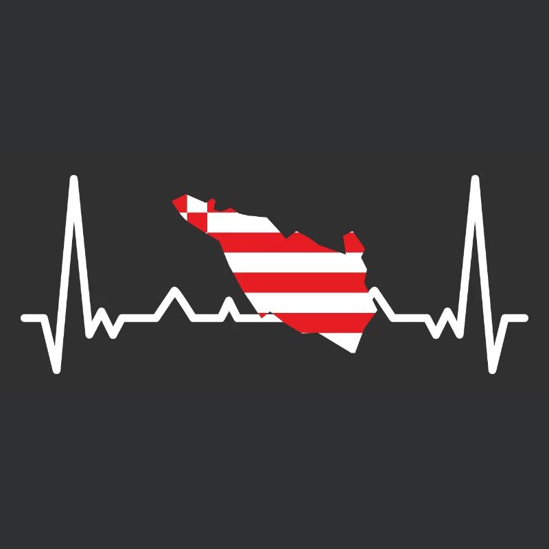 Drapeau de Brême Battement de cœur Drapeau de Brême ECG Pulse
