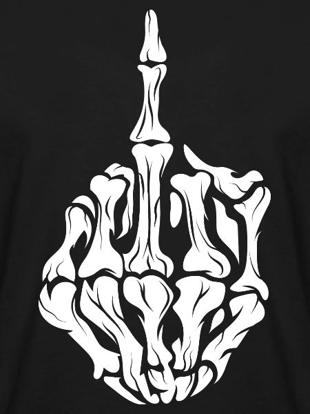 Skelett Mittelfinger