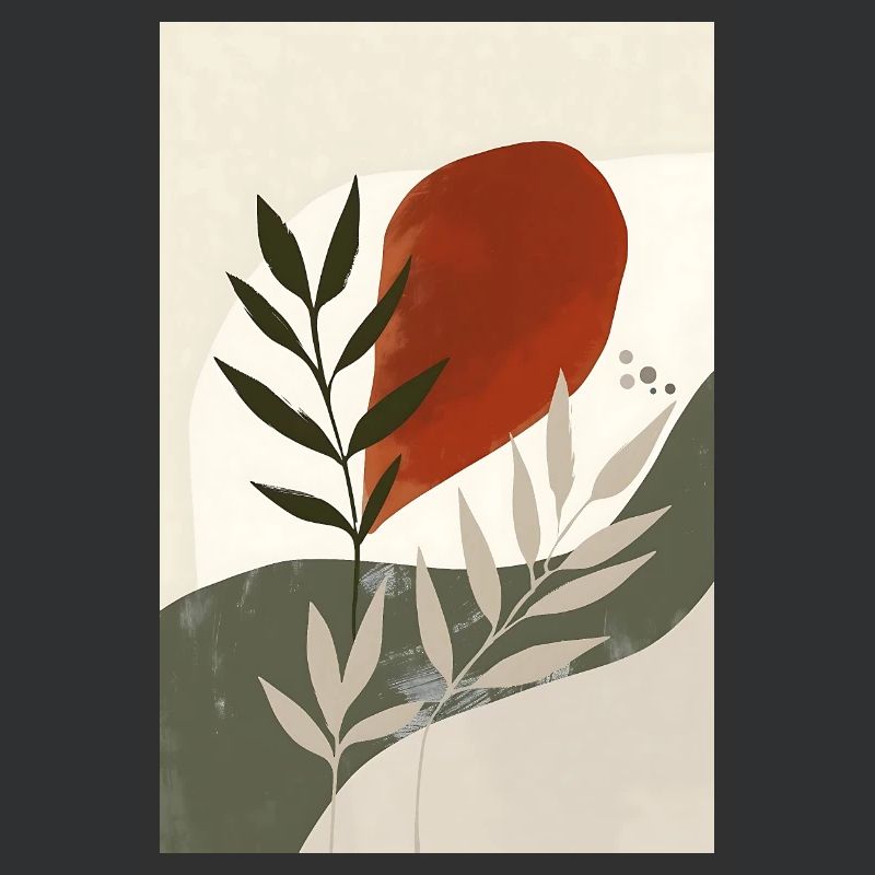 Modern Bohemian Bird Print, Rustic Boho