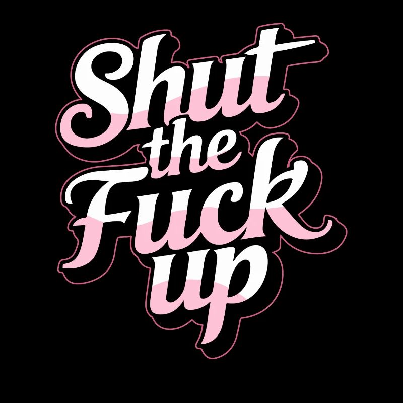 Black Humor Funny Lips Stfu