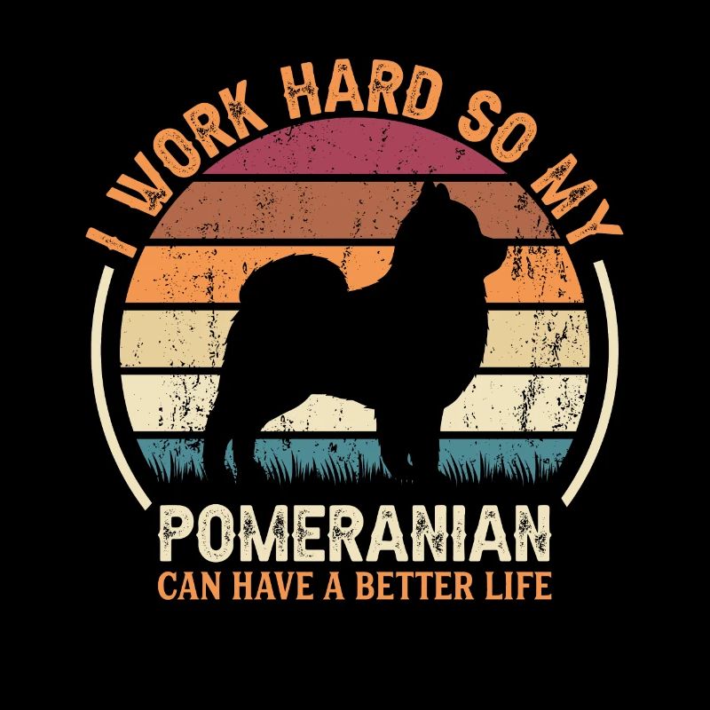 Work Hard Work - Retro Pommerianer