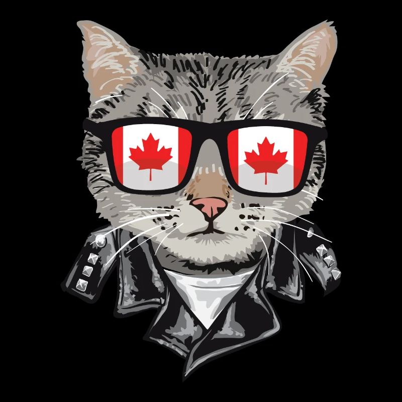 Cat Canada Flagge Sonnenbrille