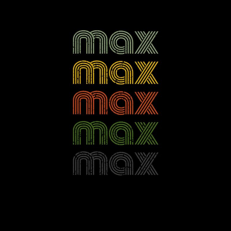70s Retro Name Vintage Personalized Max