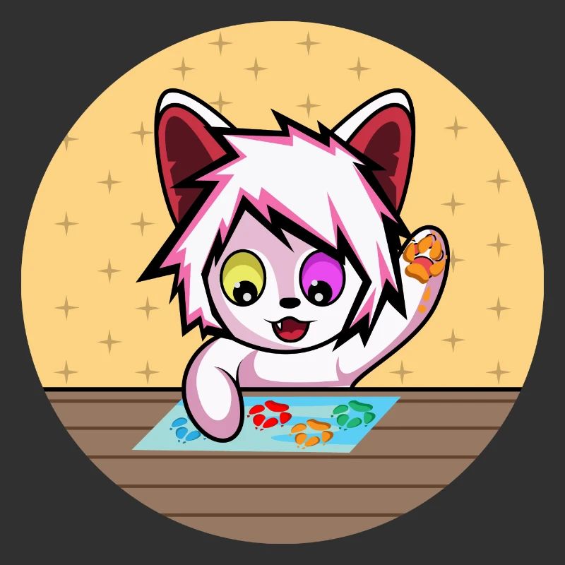 Furry drawing cat lover gift