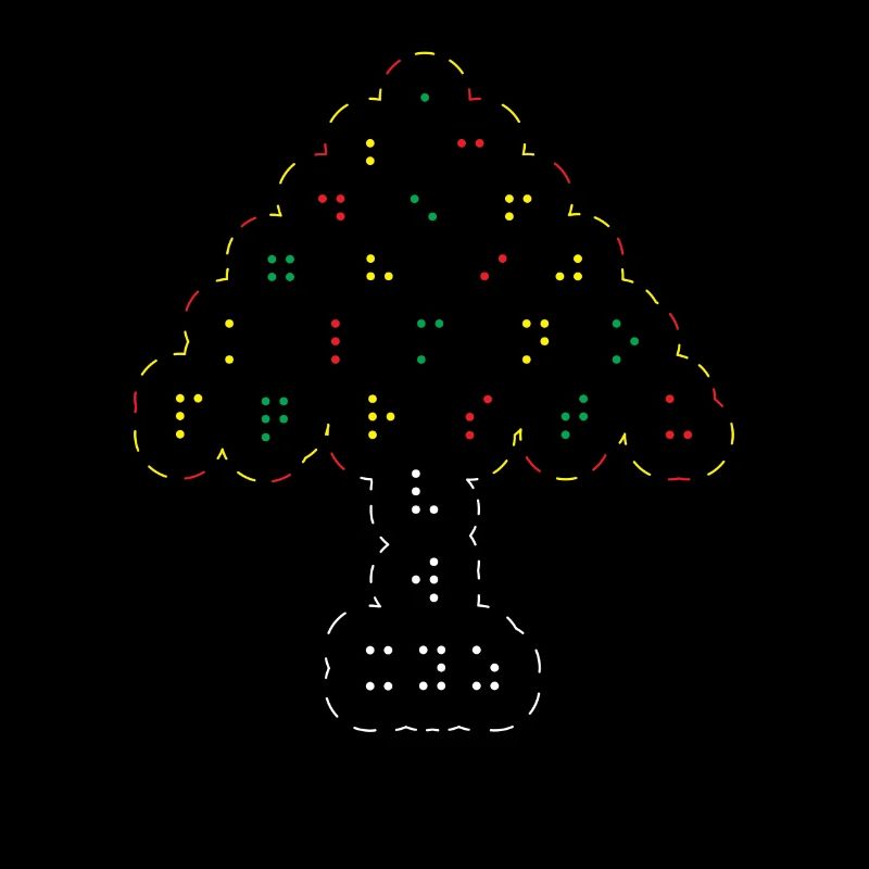 Weihnachtsbaum Ugly Christmas Blindenschrift
