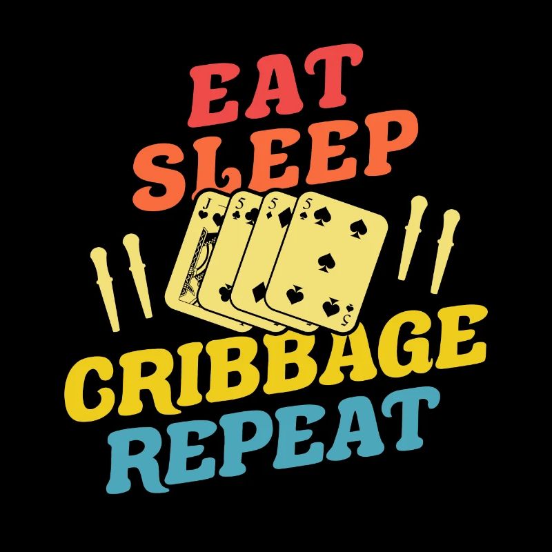 Eat Sleep Cribbage Repeat Shirt Geschenk