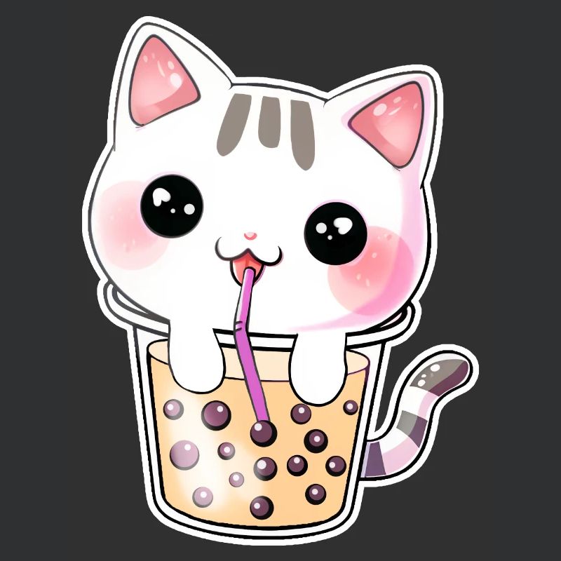 Kawaii Bubble Tea Katze