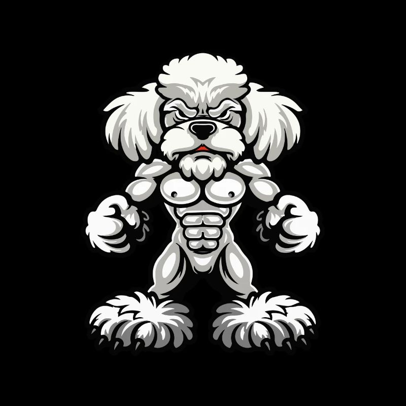 Caniche Chien Muscles Musculation