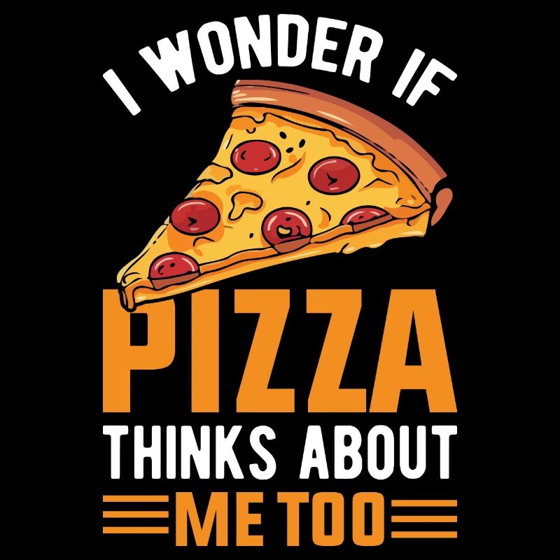 Pizza Il suffit de penser à la tranche de pizza au fromage