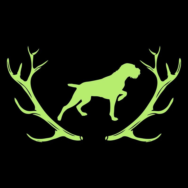 Deutsch Drahthaar - Geweih - Silhouette