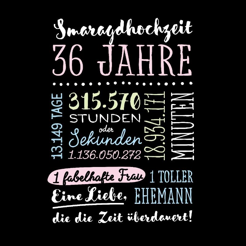 Smaragdhochzeit 36 Jahre Hochzeitstag Geschenk
