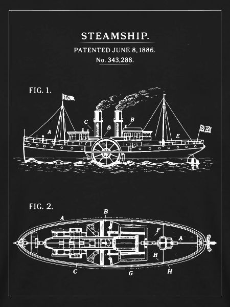 Dampfschiff Blueprint Dampfschiff