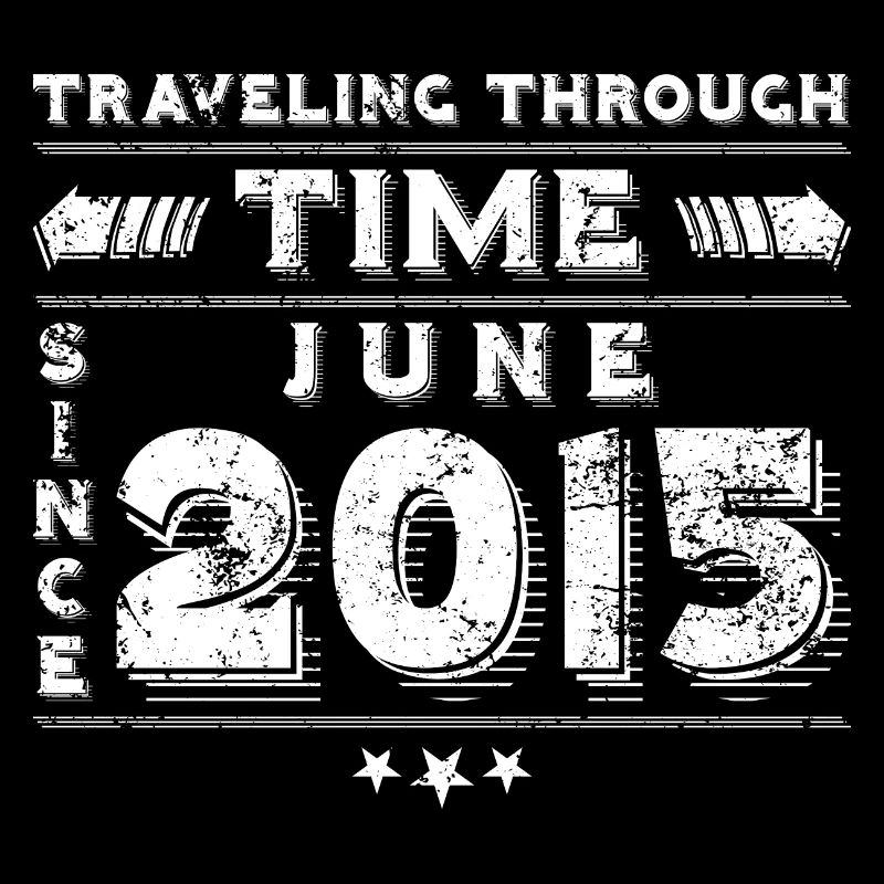 Conception d'anniversaire de voyage dans le temps vintage juin 2015