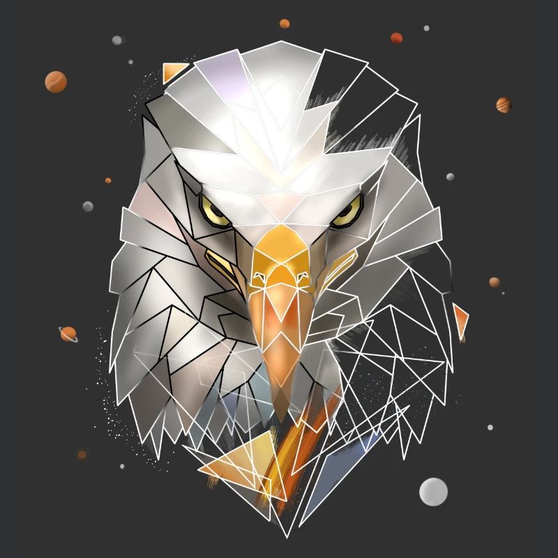 | du pygargue à tête blanche | d’art Low Poly Polygone cool