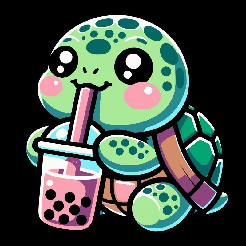 Bubble Tea Turtle Boba Tea Kawaii Geschenk