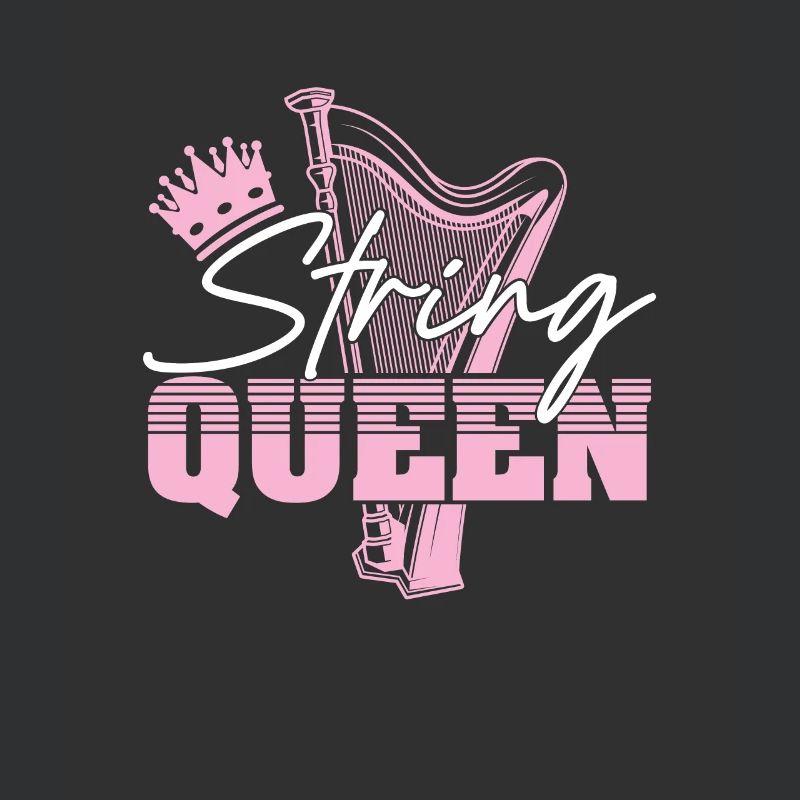 String Queen Harpist Drôle