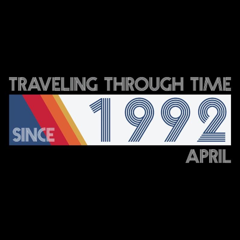 Conception drôle d'anniversaire de voyage dans le temps avril 1992