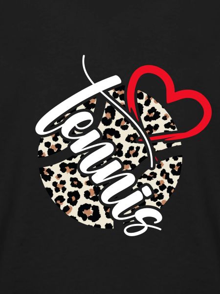 Tenniskamp Bold Tennisspiller Tennis-leopard-kærlighed