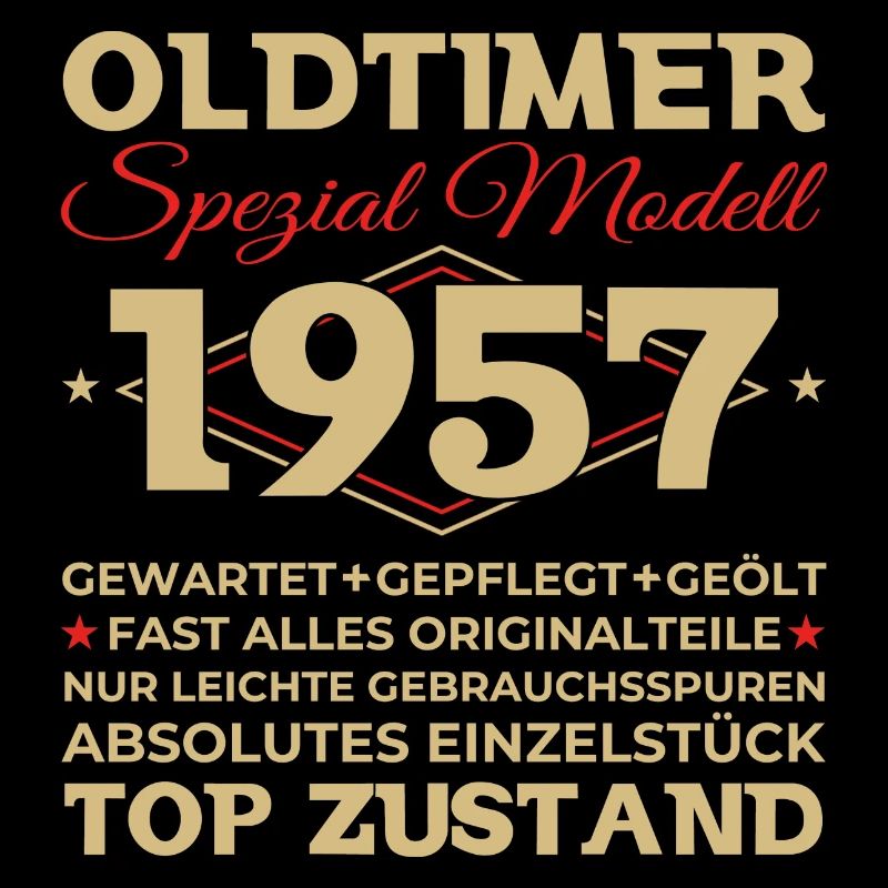 Oldtimer 1957 66. Geburtstag Geschenk Herren