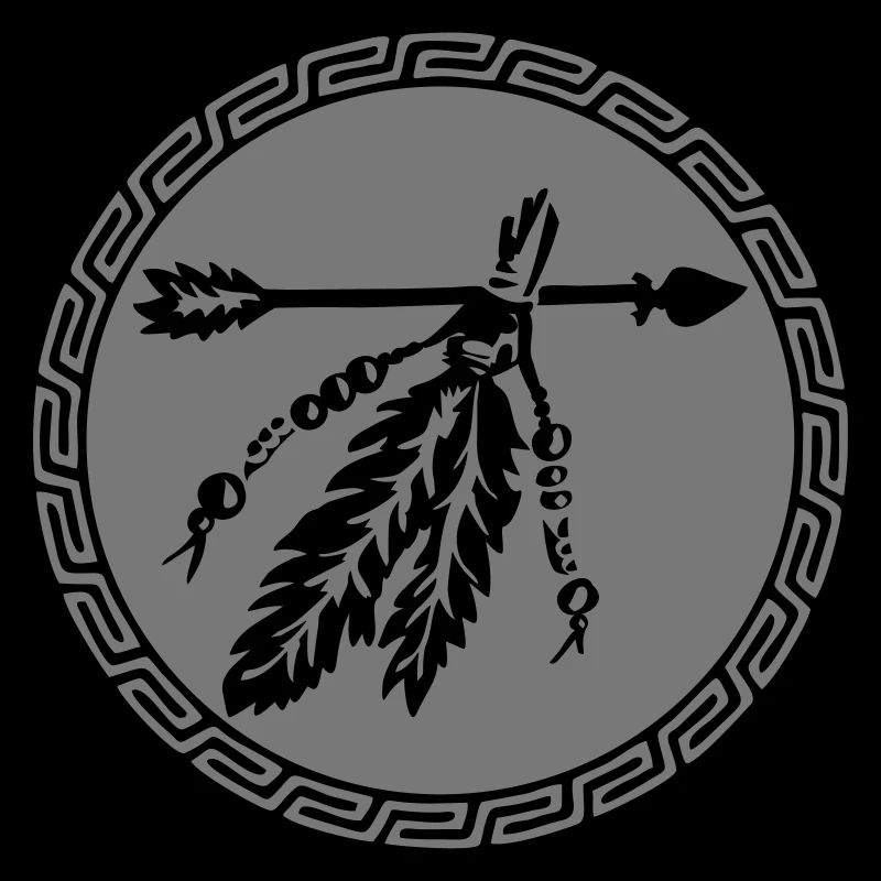 Arrow with feathers, protection & power symbol