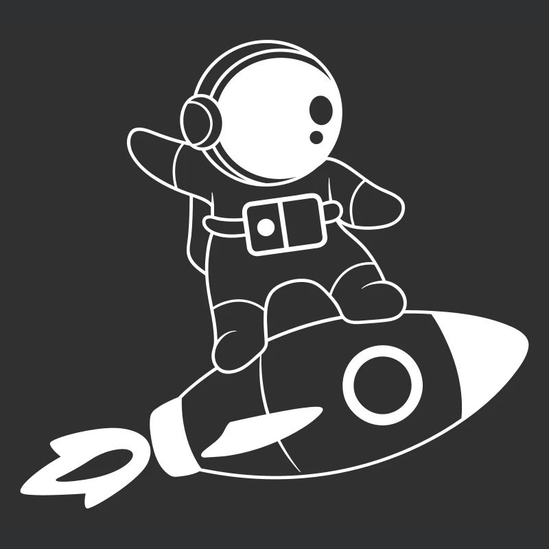 ASTRONAUT ROCKET SPACE SPACE STAR FLY MOTIF