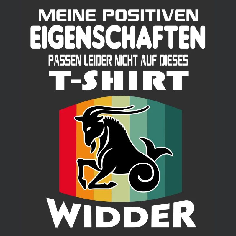 Geburtstag Sternzeichen Retro Widder