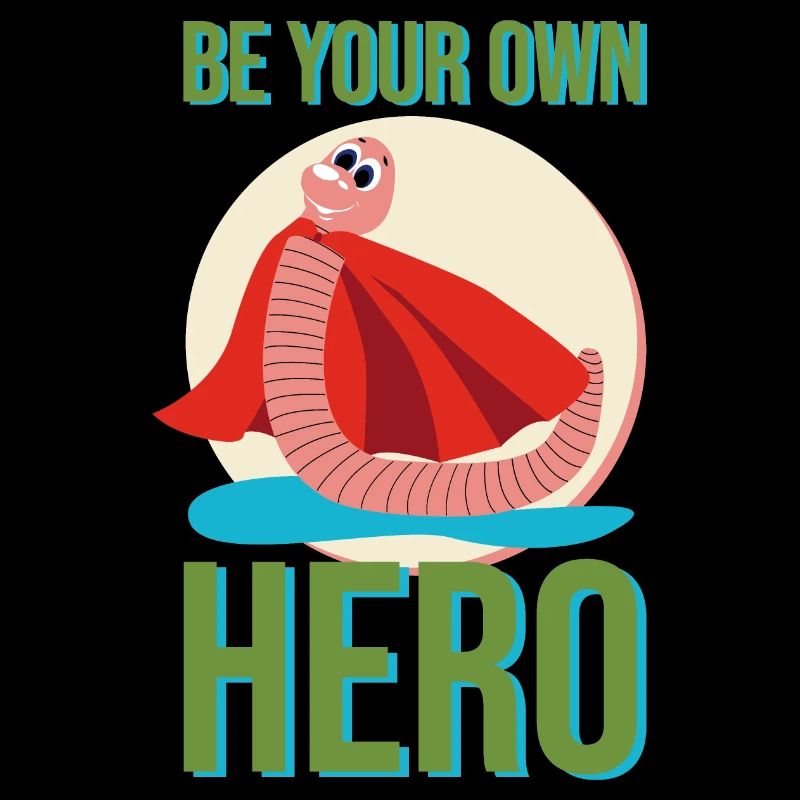 Earthworm Superhero Hero Cape Puddle Gift