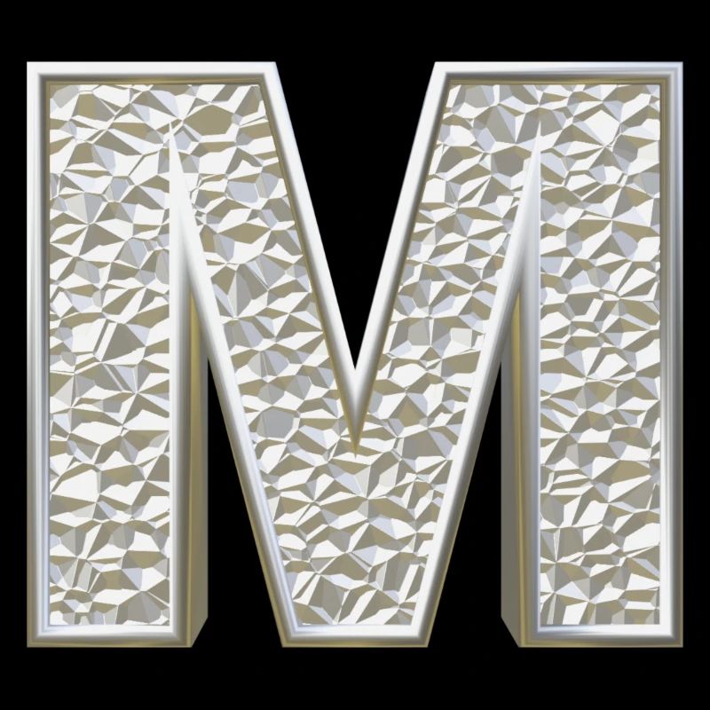 M, letter, letter M, initial, initial M, monogram,
