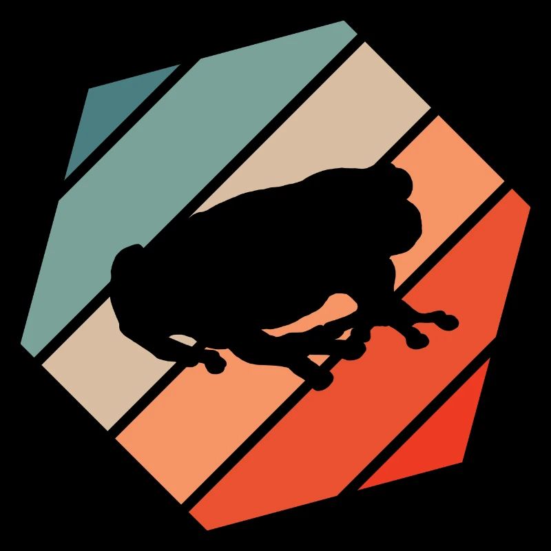 Frog Retro Style Vintage