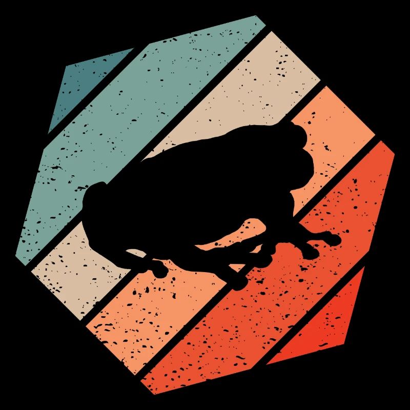 Frog Retro Style Vintage