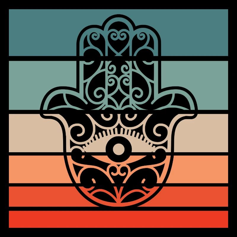 Hamsa Main de Fatima Retro Style Vintage