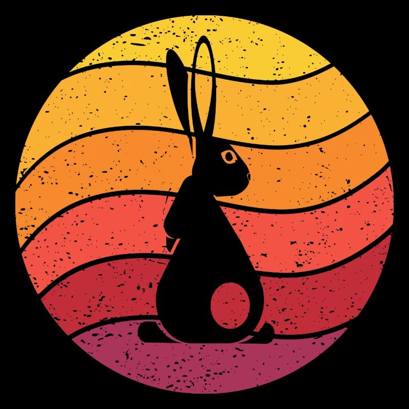 Lapin Rétro Style Vintage