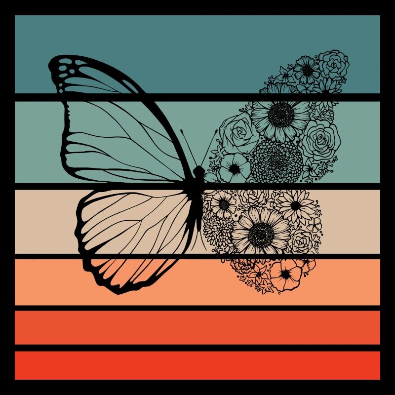 Schmetterling Retro Style Vintage