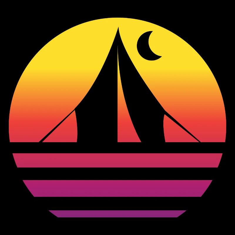 Camping Retro Style Vintage