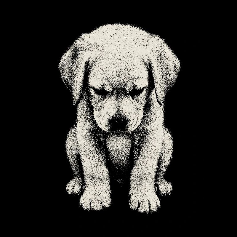 Chiot labrador triste Art mignon mignon