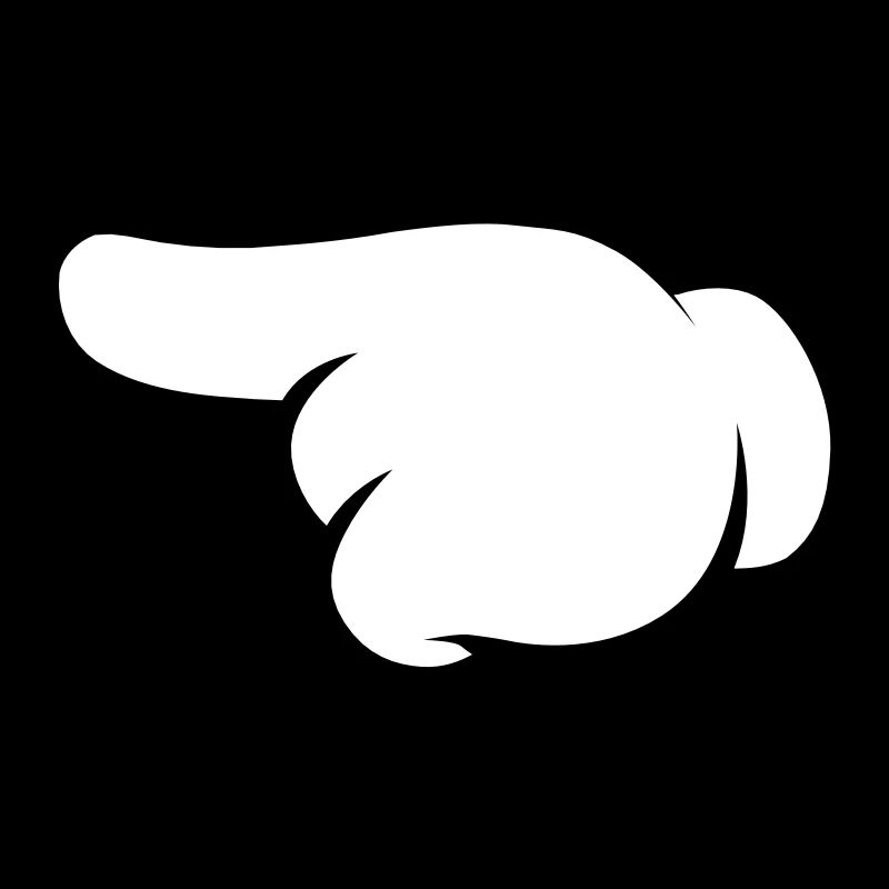 Comic Hand Pointing (Left)