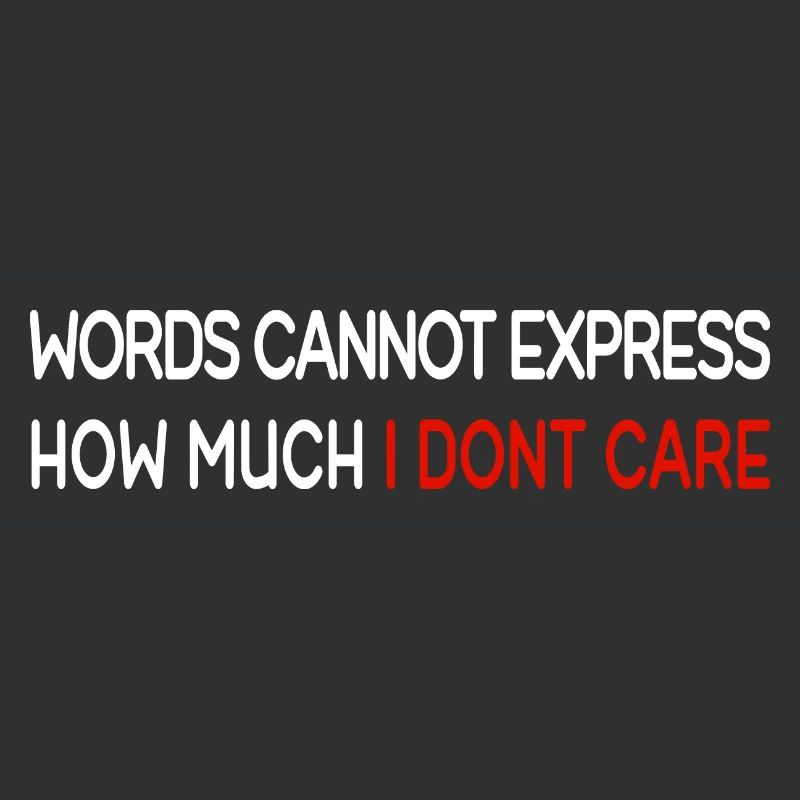 Words cannot express how much i don't care
