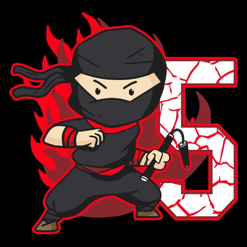 Ninja Fighter Birthday Boy 5 ans Ninjas